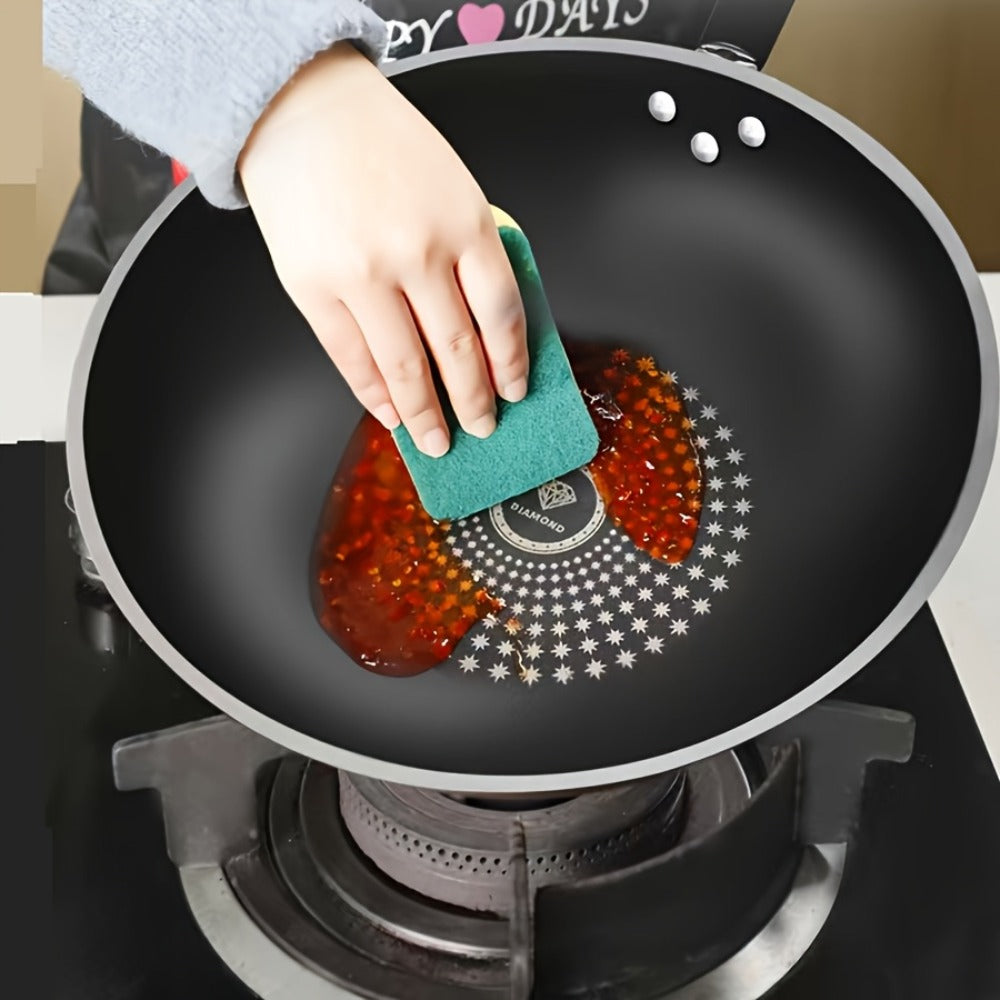 German Diamond Non-Stick Stir Fry Pan - Rice Stone Coating Smokeless Flat Bottom Wok for Induction Cooker Gas Stove, Multi-Purpose Household Frying Pan - product image 7