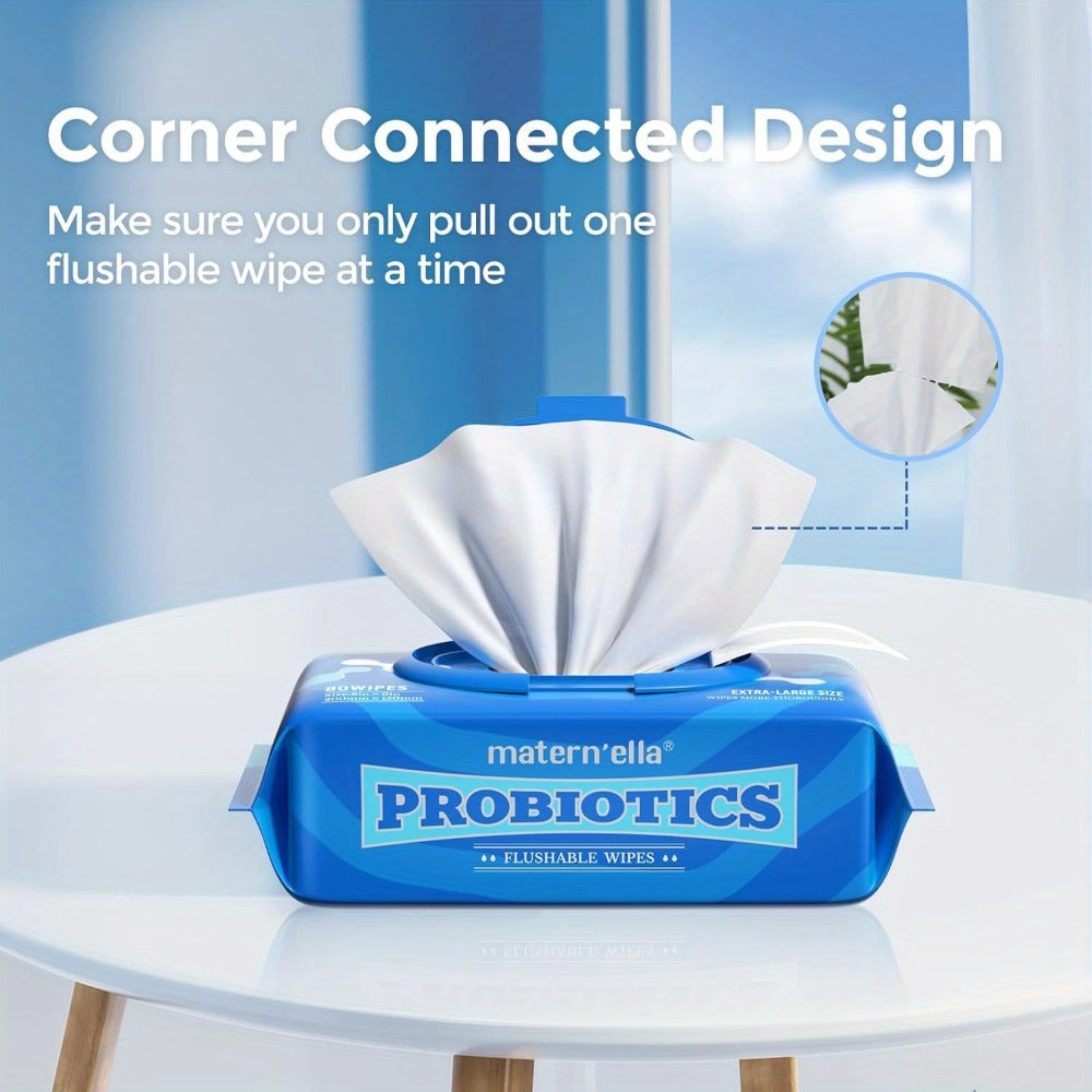 Flushable Wet Wipes with Probiotics – Plant-Based Fibers, Fragrance Free, Sewer Safe, Soft & Thick Disposable Butt Wipes for Adults, Incontinence & Personal Care (1/3/5/6/8/9/15 Pa - product image 20