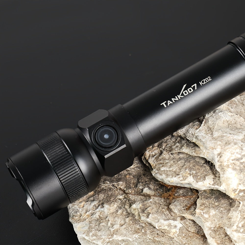 Mini LED Flashlight 18650 Rechargeable Battery | Adjustable Focus & Brightness Zoomable Compact Torch | Textured Grip for Camping Fishing Hiking Outdoor Adventures & Emergency - product image