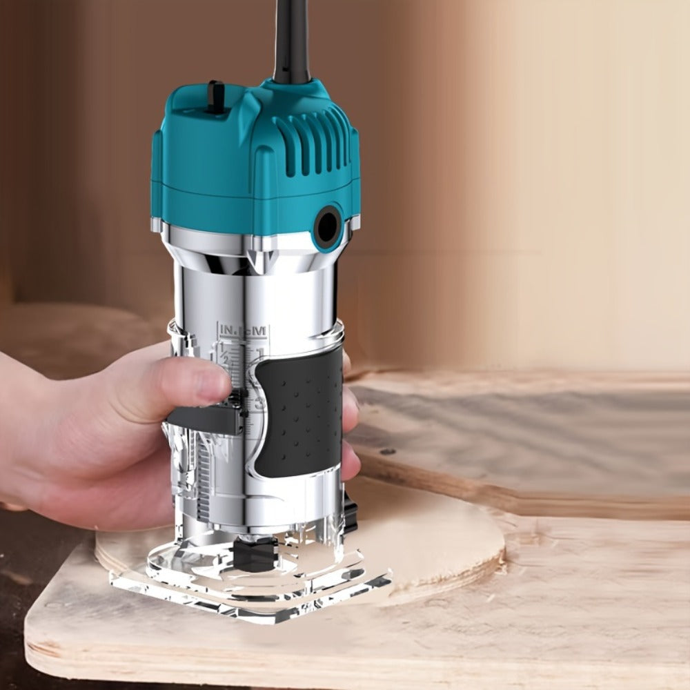 Wood Router 800W Trim Router for Woodworking - 35000RPM Electric Router with Edge Guide, Roller Guide, 6-Speed Adjustment for Precise Trimming, Profiling & Milling - product image 2
