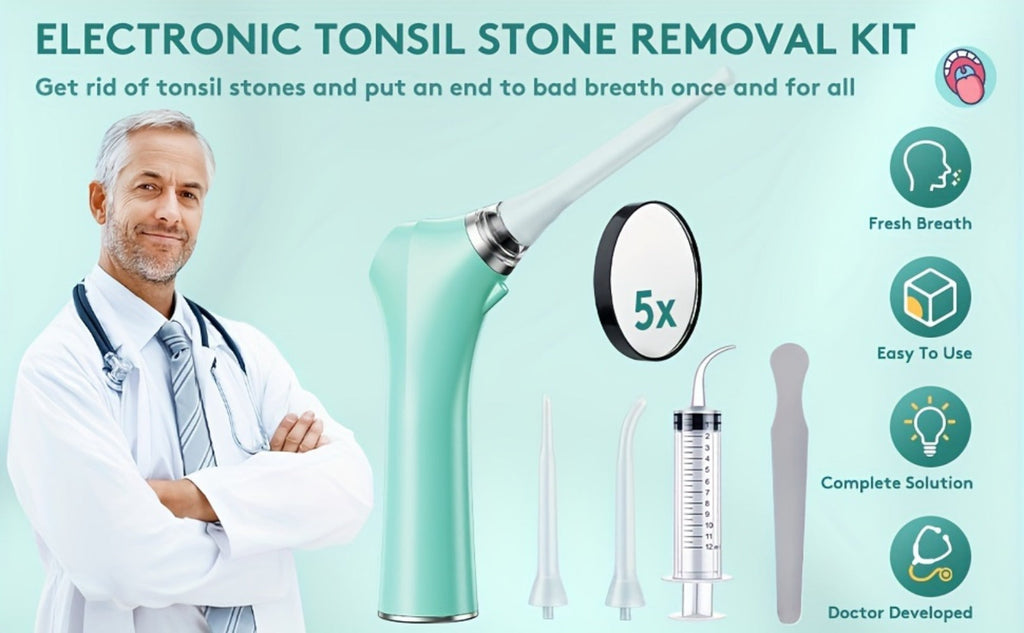 Tonsil Stone Remover Electric Vacuum Kit with LED Light – 3 Suction Modes 5X Magnifying Mirror Oral Irrigator Safe Gentle Tonsillolith Removal Tool for Adults at Home Use Rechargea - product image 13