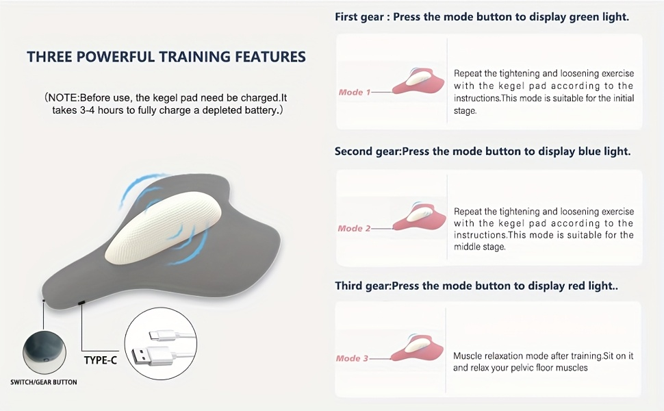 Pelvic Floor Muscle Trainer Cushion – Unisex Rehabilitation Home Fitness Equipment for Men & Women – Electric EMS Massager for Pelvic Floor Exercise & Muscle - product image 5
