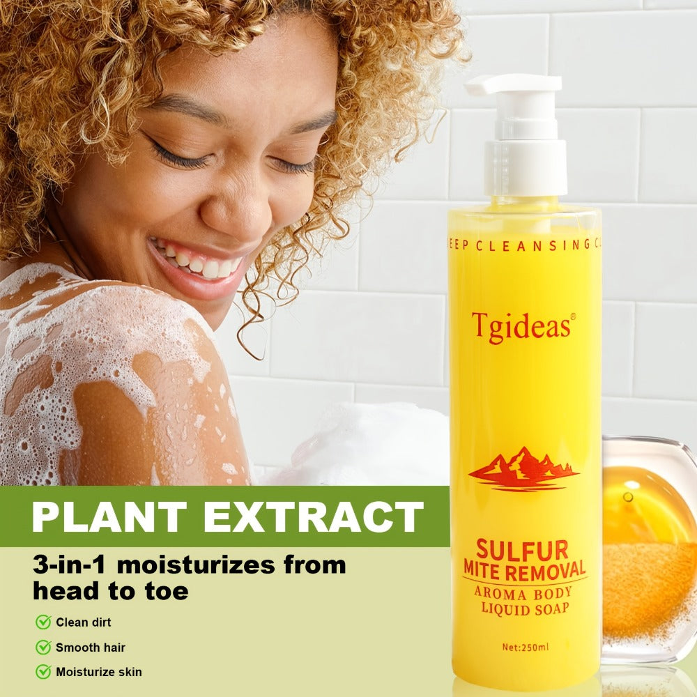 Sulfur Shampoo & Body Wash 2-in-1 Set — Scented Sulfur Soap Cleansing Liquid for Gentle Daily Scalp Purifying & Full Body Cleansing | Creamy Lather Formula | 2 Bottles | Family Hou - product image 4