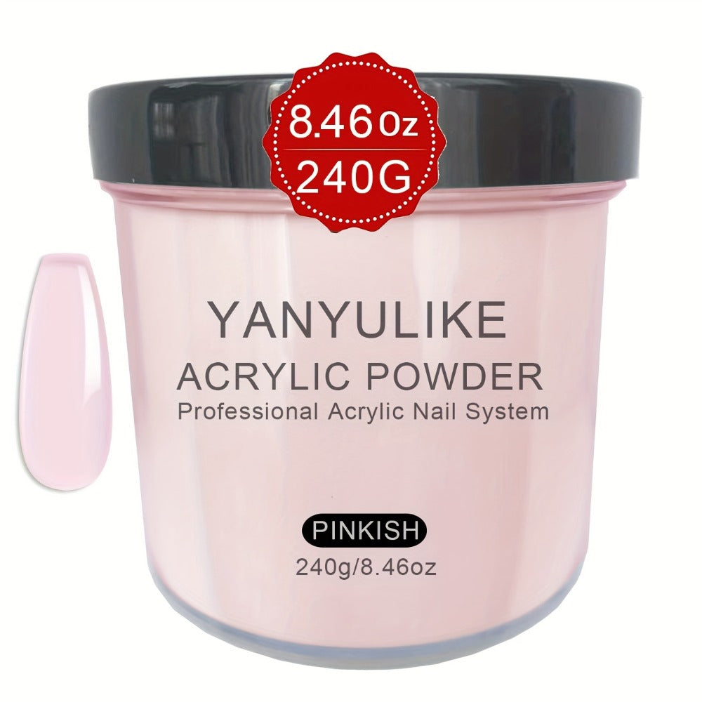 Acrylic Nail Powder 8oz Professional Clear Pink Nude White Fast Set No Lamp Required for Nail Extensions 3D Nail Art Carving Salon Quality Bulk Powder for Beginners Techs - product image 4