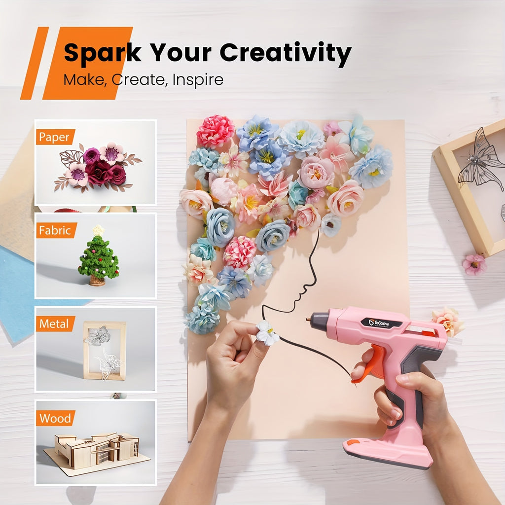 Cordless Hot Glue Gun, An Ideal Christmas Gift, Gogonova Glue Gun 20s Fast Heating, Anti-Drip, Safety Protection Design, USB Rechargeable, Perfect for DIY - product image 8