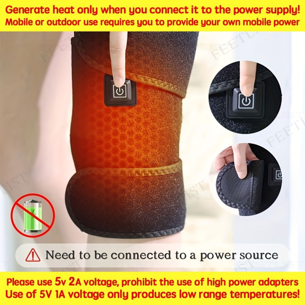 Knee Massager with Heat – 3-Level Heating Pad for Knee Pain Relief, Joint & Muscle Warmth, Anti-Slip Breathable Knee Brace for Men & Women - product image 2