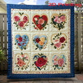 Heart Floral Print Flannel Blanket – 250-300gsm Soft All-Season Throw for Home, Office & Travel, 6 Sizes, Mother's Day Gift - product image 7