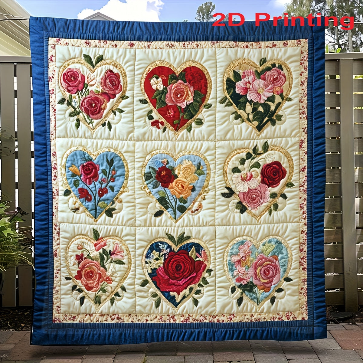 Heart Floral Print Flannel Blanket – 250-300gsm Soft All-Season Throw for Home, Office & Travel, 6 Sizes, Mother's Day Gift - product image 7