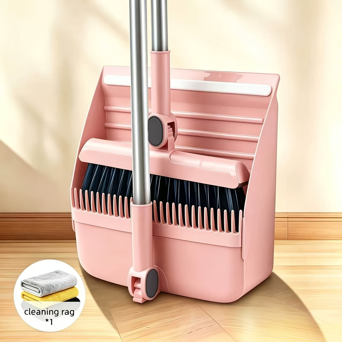 4In1/3In1/2In1 Upright Broom and Dustpan Combo, Long Handle Floor Sweeping Brush Set with Comb Teeth Dustpan, Garbage Bag Holder, Indoor Outdoor Cleaning Kit - product image 23