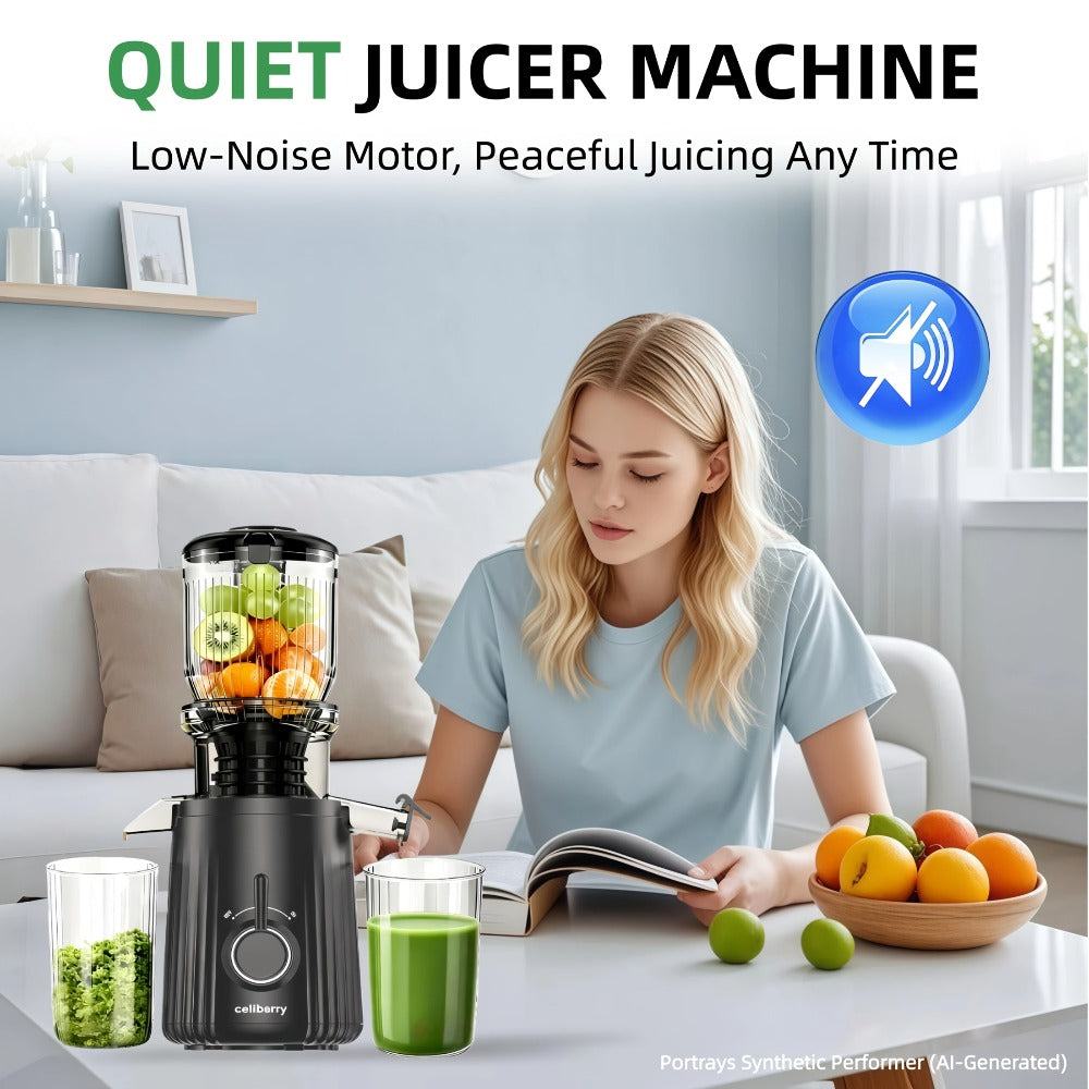 Masticating Juicer Cold Press - 4.25" Wide Feed Chute Auto-Feed Slow Juicer for Whole Fruits & Vegetables, 98% Juice Extraction, Quiet Motor, Easy to Clean, Compact for 1-2 People, - product image 12
