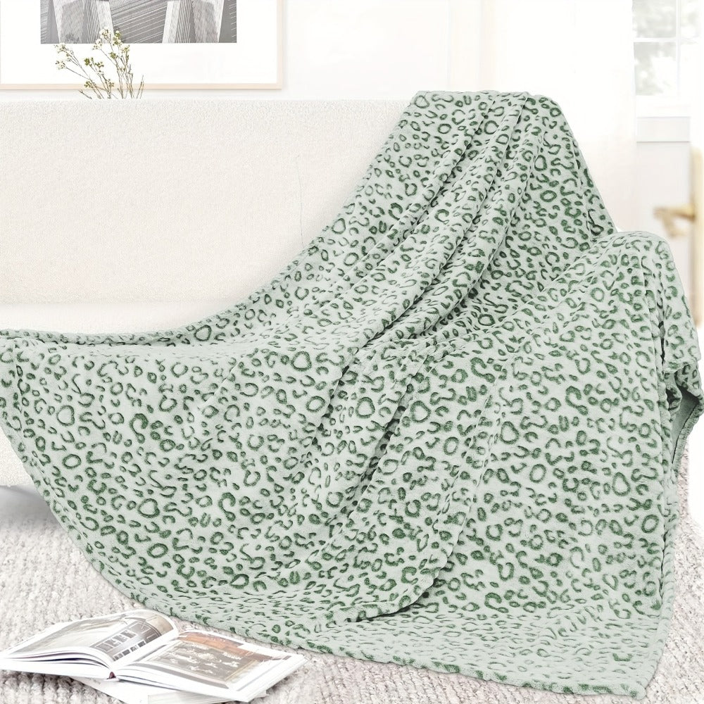 Leopard Print Throw Blanket – Soft Fluffy Jacquard Fleece Flannel for Couch, Bed, Sofa & Camping, 3 Sizes, 5 Colors - product image 9