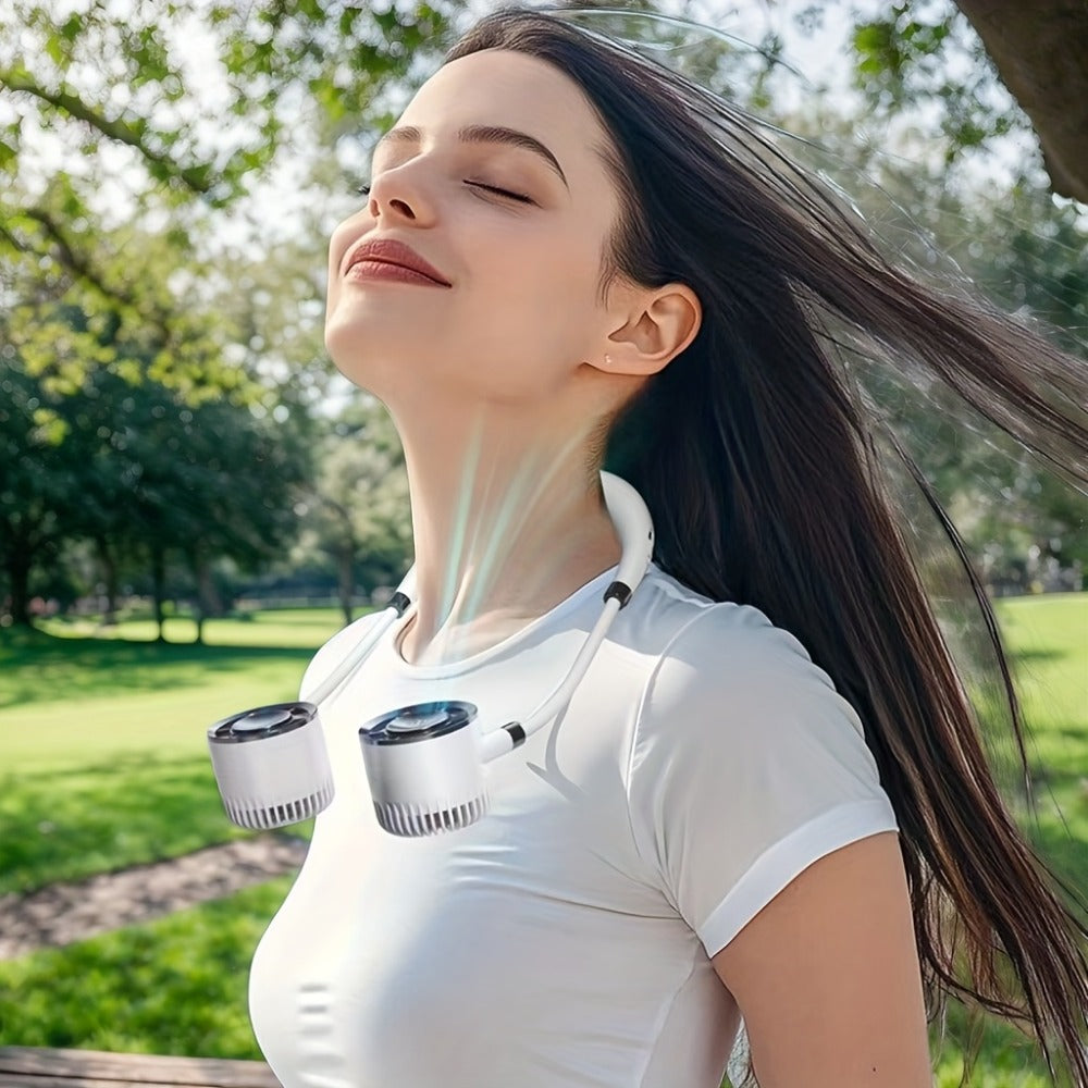 Neck Fan Wearable USB Rechargeable Hands-Free Personal Fan Ultra-Quiet Adjustable Speed Strong Wind for Home Office Outdoor Travel Commute - product image 6