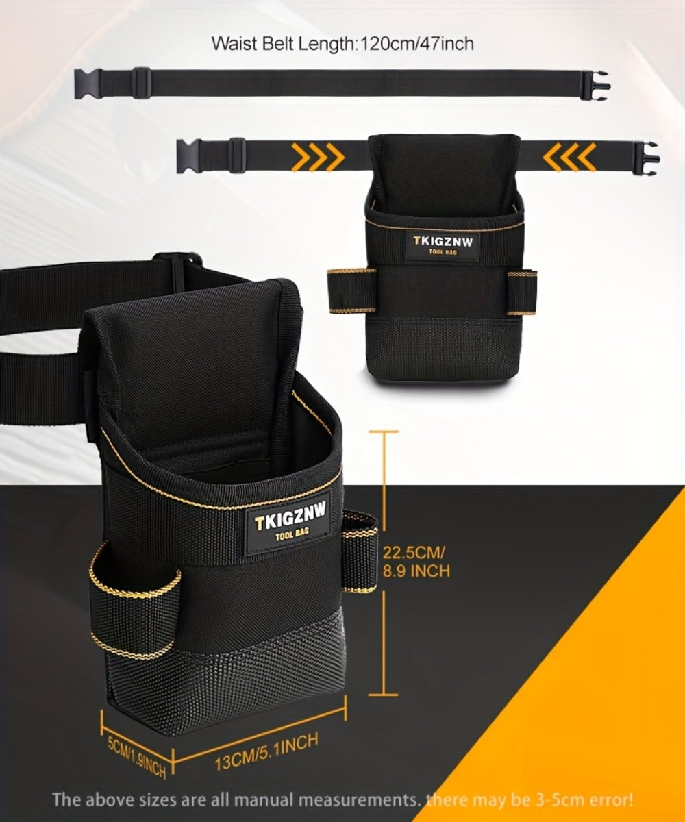 Tool Belt Pouch Heavy Duty Electrician | Adjustable Strap Multi-Compartment Organizer with Zipper | Professional Tool Bag for Plumbers Mechanics Electricians Equipment Storage - product image 9