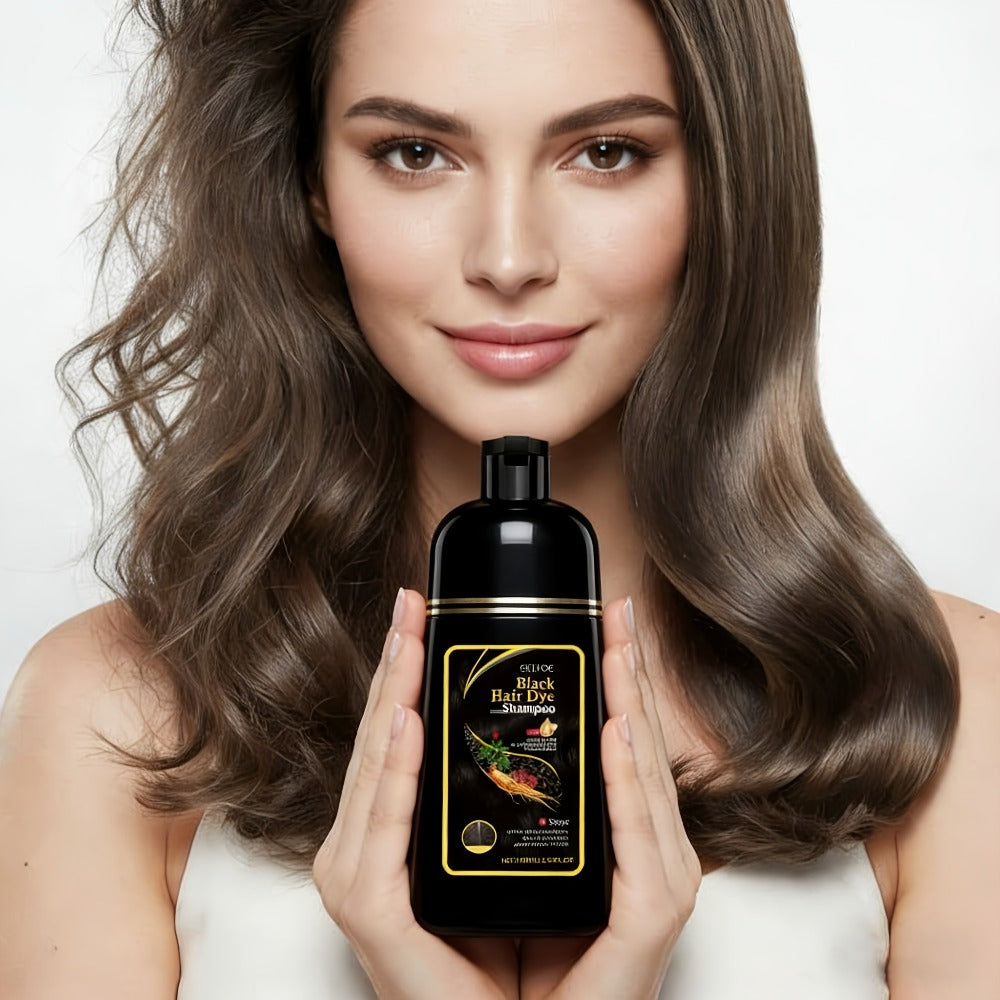 Hair Dye Shampoo 3-in-1 Color Conditioner Cooling Formula 6pcs Set — Black & Brown Gradual Gray Coverage, Unisex Long Hair Color Shampoo Gift - product image 7