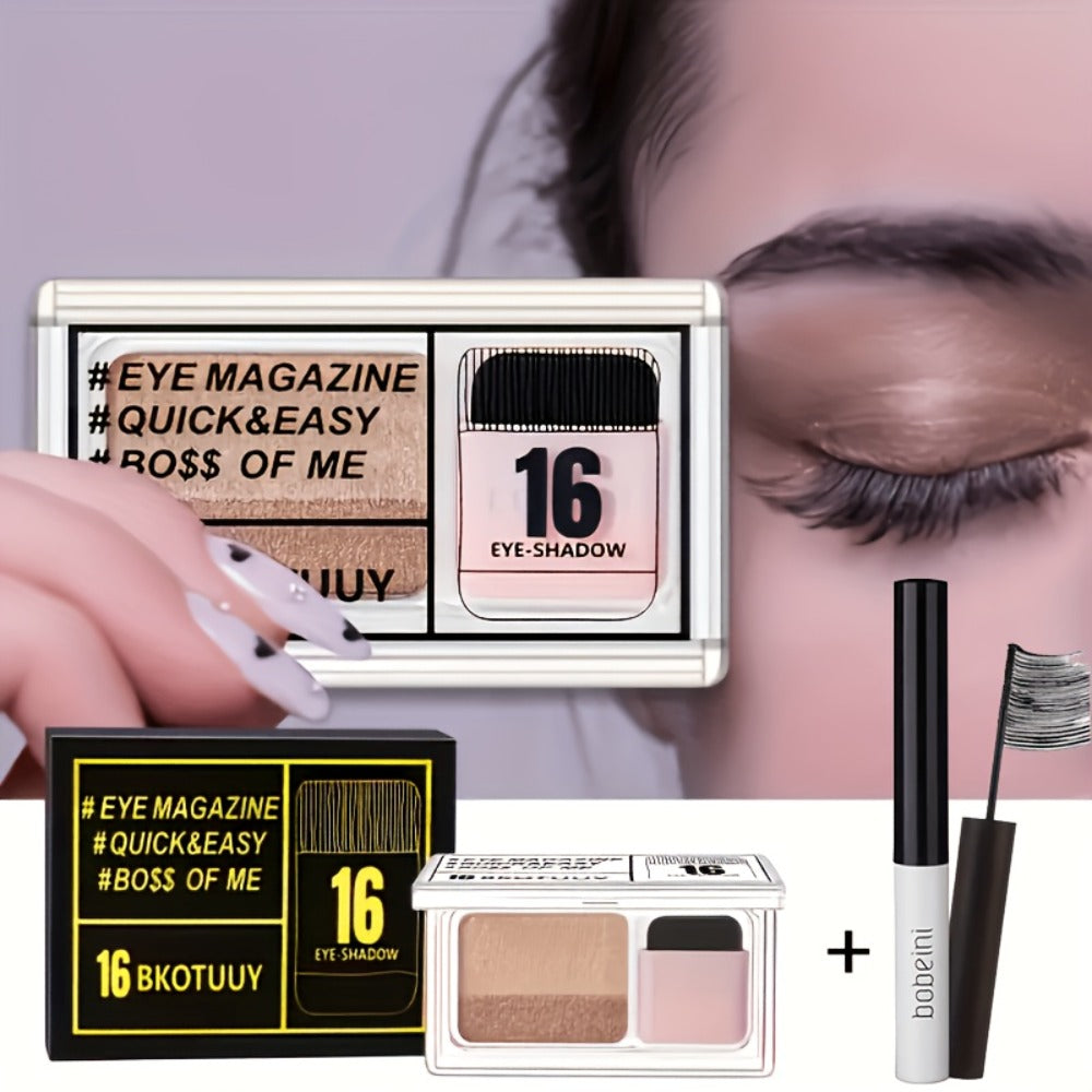 Duo Eyeshadow Palette Set 3 Pack — 2-Color Matte & Shimmer Blendable Eye Makeup with Applicator Brush, Smudge-Proof Long-Lasting Formula for Daily Wear Party Glam Gift for Women - product image 7