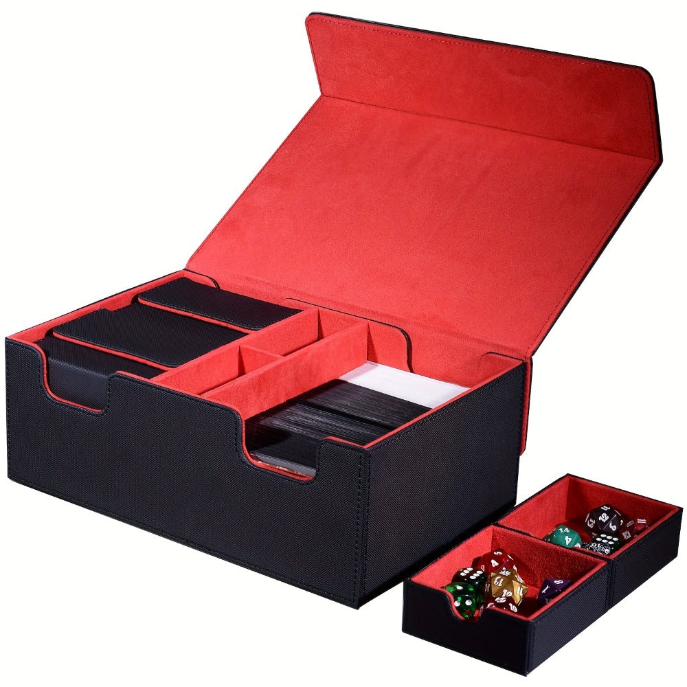 Magnetic Deck Box 600+ Cards High Capacity MTG Card Storage Case 4 Deck Slots with 2 Dice Tray TCG YuGiOh Trading Card Organizer Multiple Colors for Tidy Home - product image 3