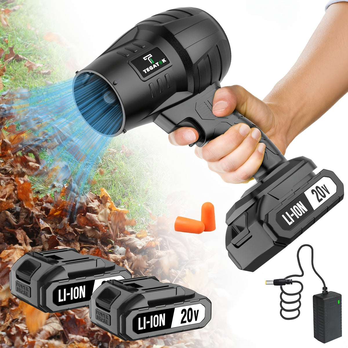 Turbo Blower, 20000RPM Electric Cordless Leaf Blower, 20V 2.0/4.0AH Battery Jet Dry Blower, High Pressure Air Blower, Jet Blower Car Dryer, Hand Held Snow - product image 12