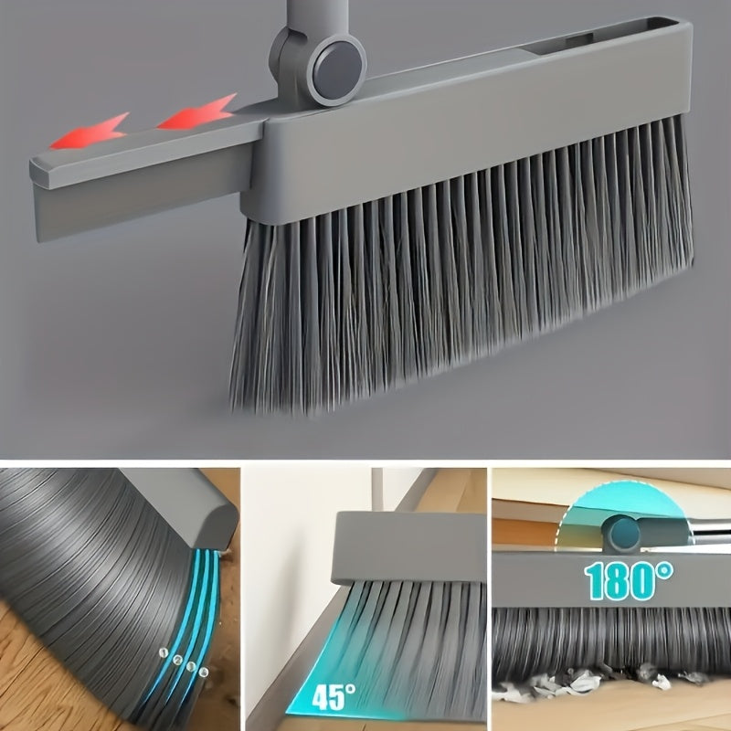 4In1/3In1/2In1 Upright Broom and Dustpan Combo, Long Handle Floor Sweeping Brush Set with Comb Teeth Dustpan, Garbage Bag Holder, Indoor Outdoor Cleaning Kit - product image 8
