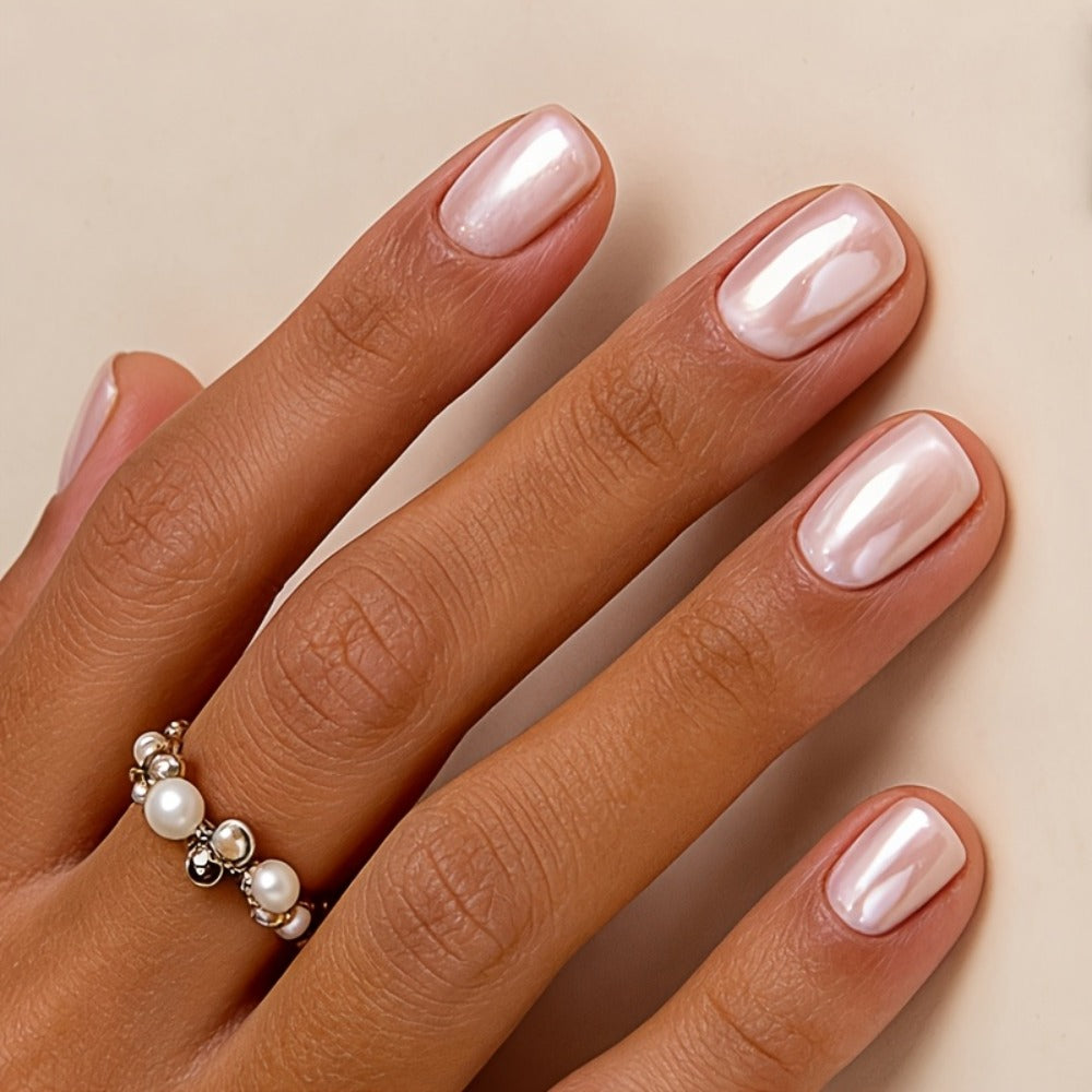 Nail Strengthening Oil with Pearl Effect Quick Dry No UV Lamp Needed - Mother of Pearl Nail Hardener Brightens Weak Soft Brittle Nails, Air Dry Formula for Women Home & Travel Use - product image 3