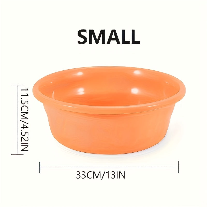 Plastic Wash Basin 12 Quart Stackable Round Tub | Portable Household Washing Bowl for Kitchen, Camping, Face Washing, Fruit & Vegetable Cleaning, Dish Washing & Bottle Rinsing, 4 Colors, Small to Oversized