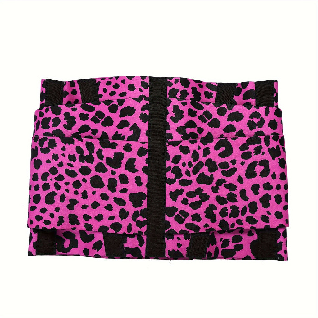 Leopard Print High Compression Back Support Waist Trainer Belt Gym Waist Cincher Trimmer Belt Tummy Control Body Shaper with Triple Wrap - product image 18