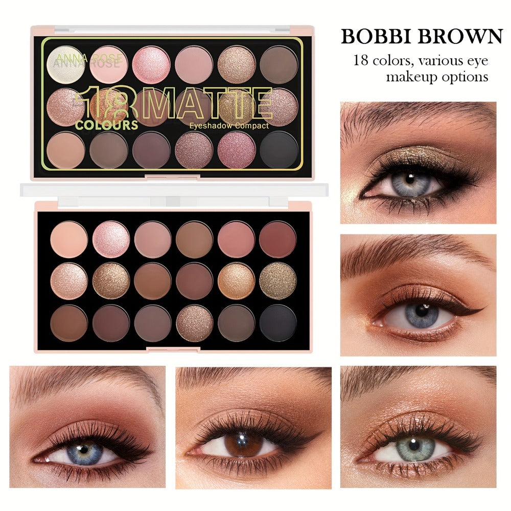 Eyeshadow Palette 18 Colors Matte Shimmer Waterproof – Sweatproof Long-Lasting Blendable Pigmented Eye Makeup for Everyday Glam Wedding Party, Professional Eye Shadow for Women & B - product image 11