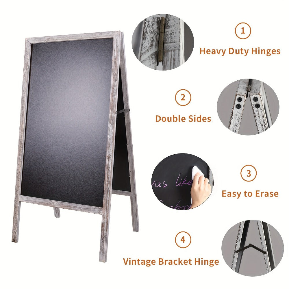 A-Frame Chalkboard Sign Double Sided Magnetic Wooden Standing Blackboard Menu Display Board for Restaurant Coffee Shop Bar Sidewalk Sandwich Board 39x20 Inch - product image 11