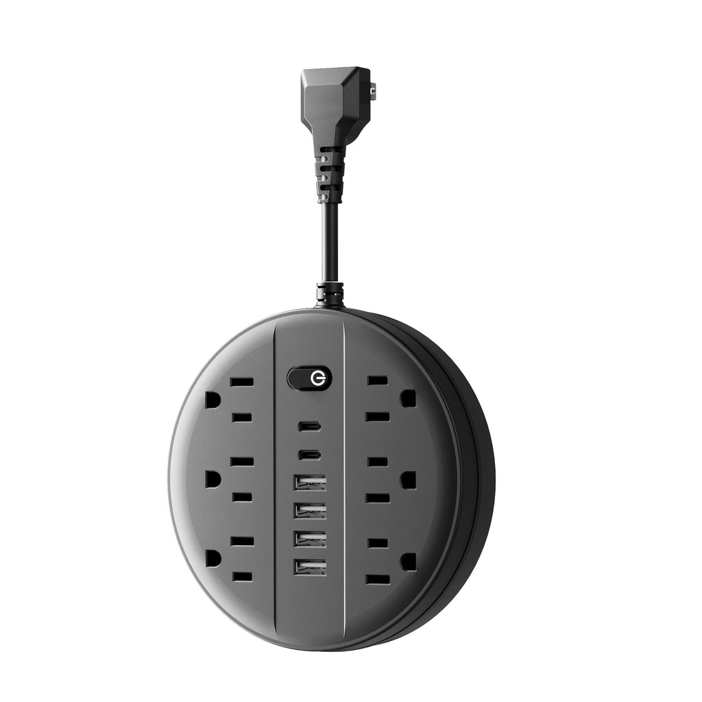 Surge Protector Power Strip 12-in-1 with 6 AC Outlets 4 USB-A 2 USB-C Flat Plug Wall Mount Overload Protection Desk Charging Station for Home Office Travel - product image 12