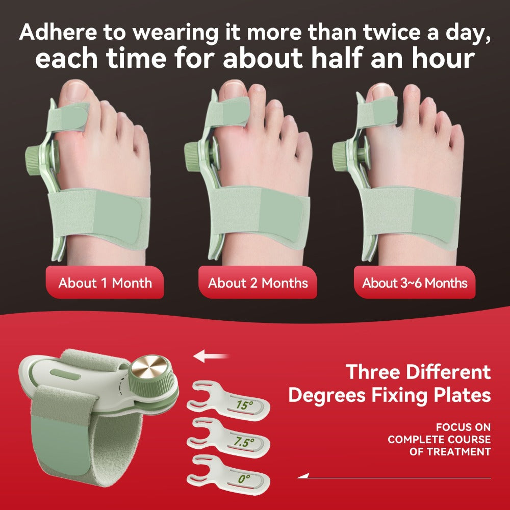 Bunion Corrector Splint with Double Correction – Stepless Adjustable Knob, 3-Angle Fixing Plate, Fits Left & Right Foot for Men & Women - product image 5