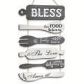 Farmhouse Wall Decor Wood Sign Set - "Bless The Food Before Us" Rustic Kitchen Dining Room Hanging Plaque, 6-Piece Rope Wood Board Art, Housewarming Thanksgiving Gift for Home - product image 11
