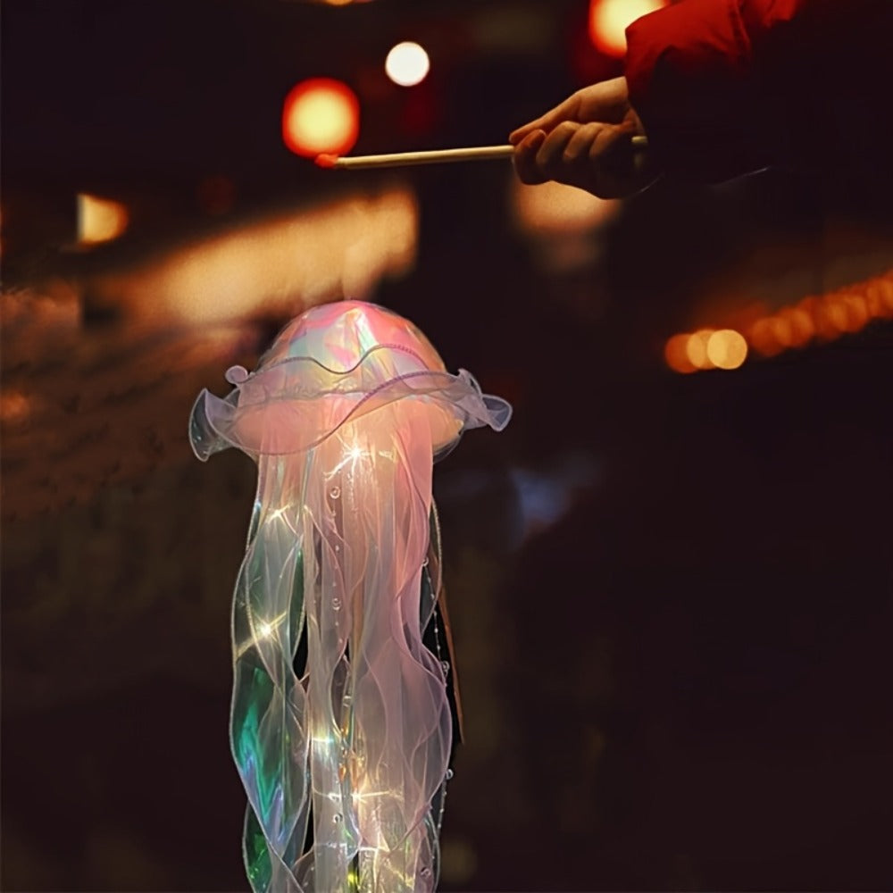 Jellyfish Lantern Party Decorations 5 Pack – Colorful Translucent Ribbon Hanging Lights for Halloween Christmas Wedding Birthday, Indoor Outdoor Festive Event Decor (Crystal Ribbon - product image 6