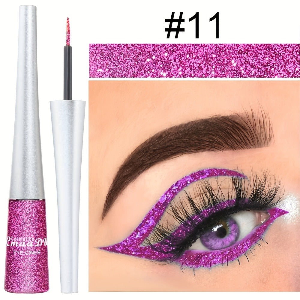 Glitter Liquid Eyeliner Set 16 Colors Waterproof Shimmer Metallic Eye Liner Pen Kit – Long-Lasting Smudge-Proof Sparkle Eye Makeup for Party Stage Festival Cosplay Holiday Glam - product image 17