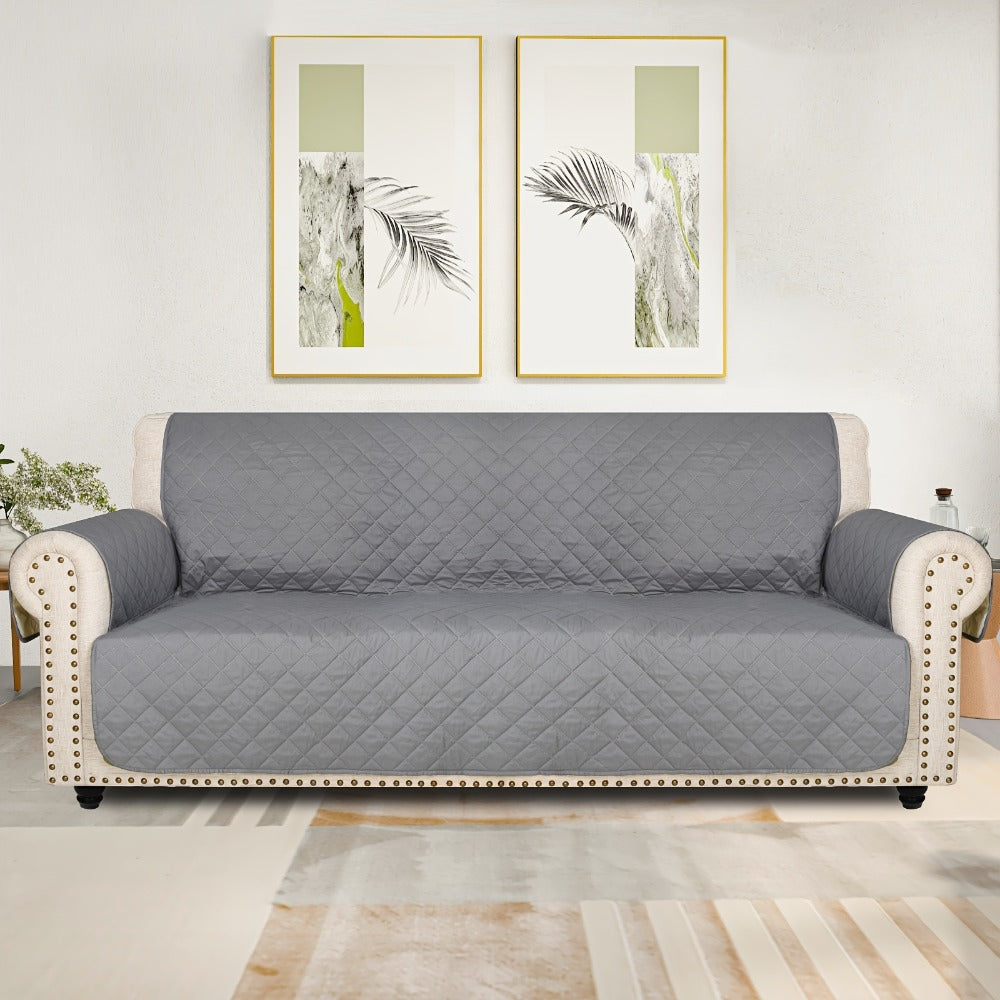 Sofa Slipcover 5-Layer Quilted Thick Sofa Cover Protector Elastic Strap Non-Slip Washable Pet Friendly Universal Fit 3 4 Seater Couch Cover for Living Room - 10 Colors - product image 25