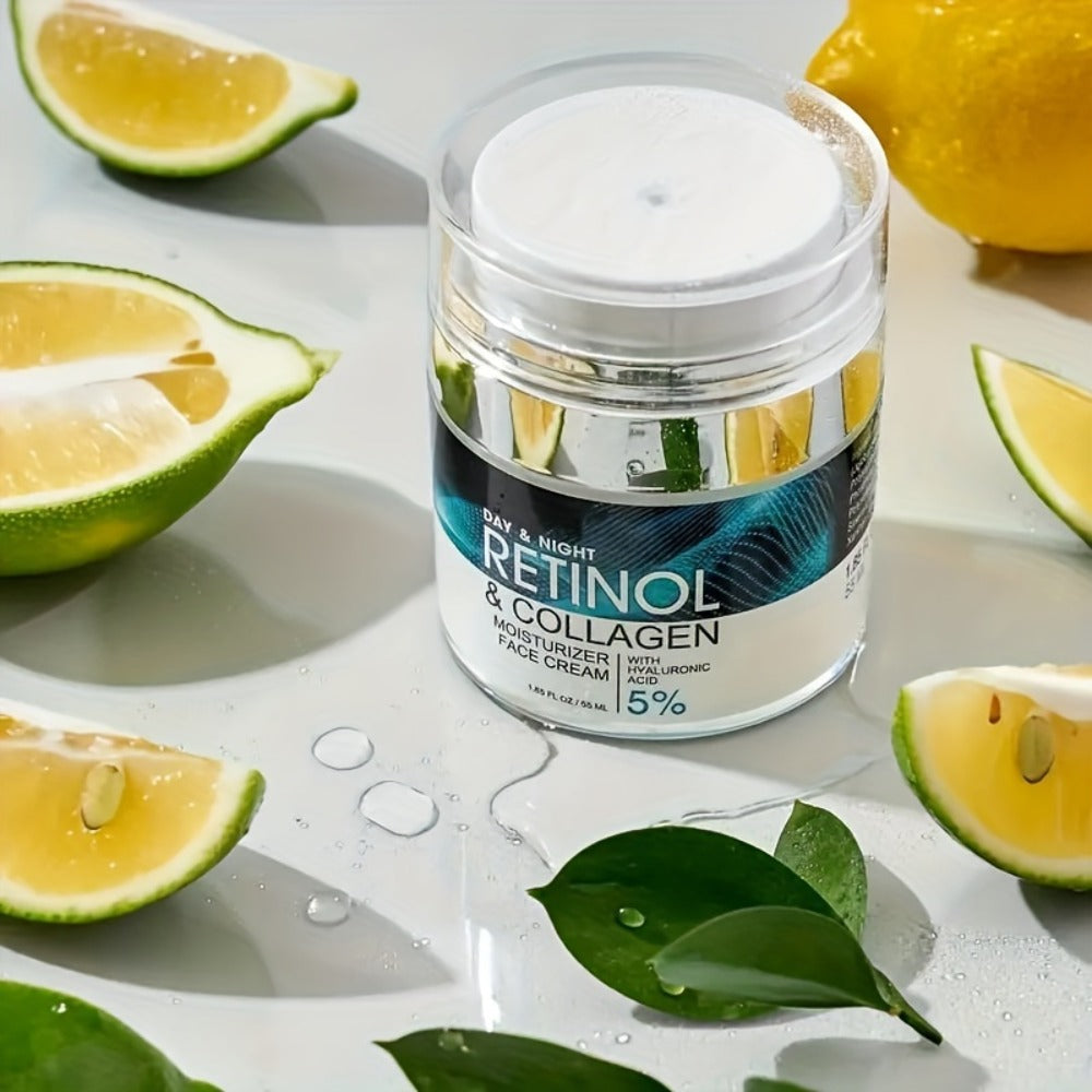 Retinol Moisturizing Cream Collagen Hyaluronic Acid Vitamin C+E Advanced Anti-Aging Face Body Hand Cream All Skin Types Day Night Use 1.69 oz Women - product image 4