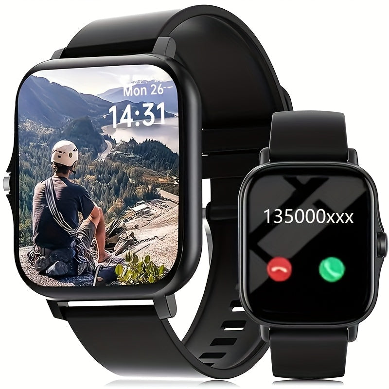 Fitness Tracker Watch Compatible with Android & iPhone for Men and Women, Dual Strap – Bluetooth Calling Smartwatch with 1.83" Full Touch Screen, Multiple Sport Modes, Music Control & Sedentary Reminder