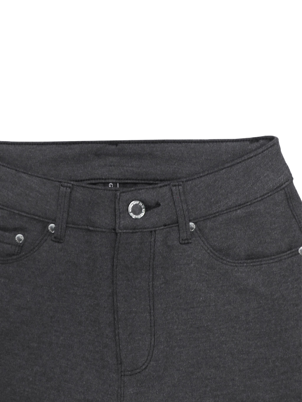 Women's Black High-Waisted Skinny Jeans - Stretchy Fabric, Button Accents, Multiple Pockets, Long Length, Casual Street Style, Allseason Pants, Casual - product image 45