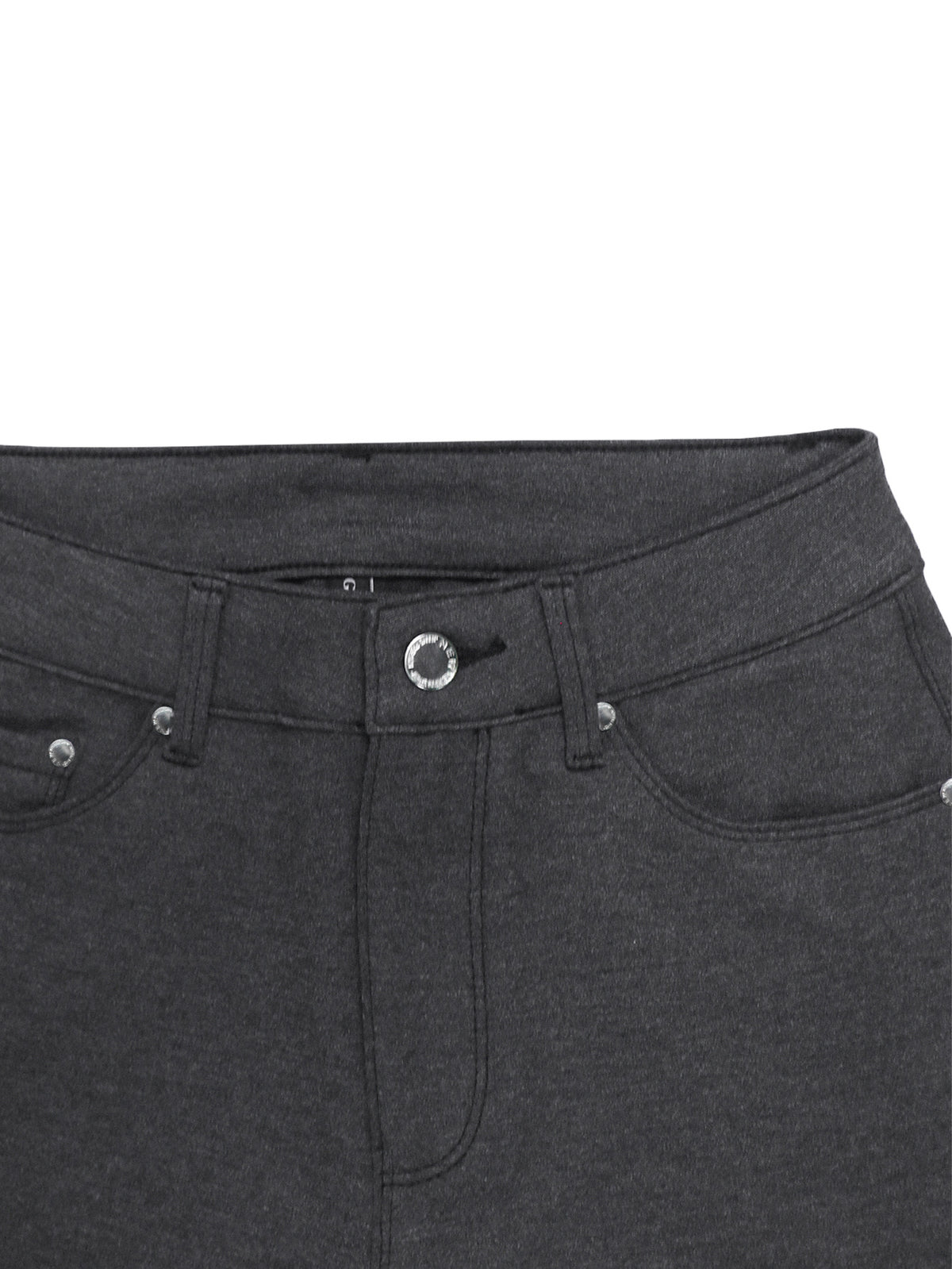Women's Black High-Waisted Skinny Jeans - Stretchy Fabric, Button Accents, Multiple Pockets, Long Length, Casual Street Style, Allseason Pants, Casual - product image 45