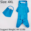 Dog Raincoat Full Body Waterproof | Blue Polyester Rain Jacket with Hood & Footies for Small Medium Large Dogs, Hassle-free Hook-and-Loop Closure, All-Breed - product image 3