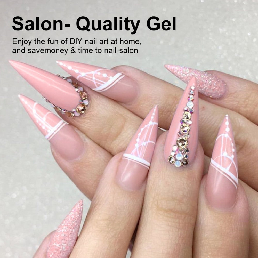 Gel Nail Polish Kit with UV Lamp & Electric Nail Drill - 12 Colors Gel Polish Set, Poly Extension Gel, Top & Base Coat, Glitter Nail Art Complete Starter Set for Home Salon, Beginn - product image 21