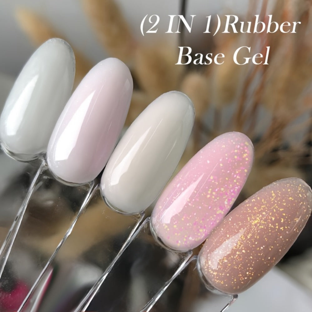 Rubber Base Gel Polish Set 6pcs Nude Pink 2-in-1 Builder Base Coat – Self-Leveling Soak Off UV LED Semi-Permanent Long-Lasting Gel Manicure Kit 0.24oz Each for DIY & Salon Nail Art - product image 10