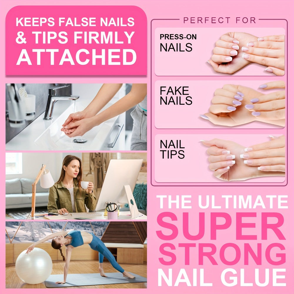 Brush-On Nail Glue Maximum Strength 0.27oz by SHEFFYA – Long-Lasting Mess-Free Precision Applicator for Press-On Nails, Nail Tips & Acrylic Nails, Salon & DIY Home Nail Art, 2pc 5p - product image 9