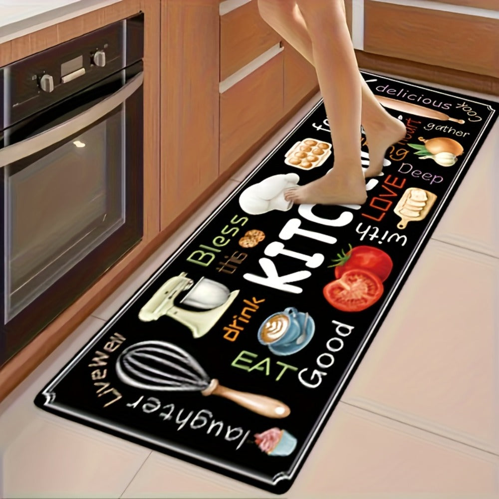 Diatomaceous Earth Kitchen Mat Set 2pcs - Non-Slip Soft Floor Mats for Kitchen Bathroom Bedroom Hallway, Dark Gray, Machine Washable - product image 5