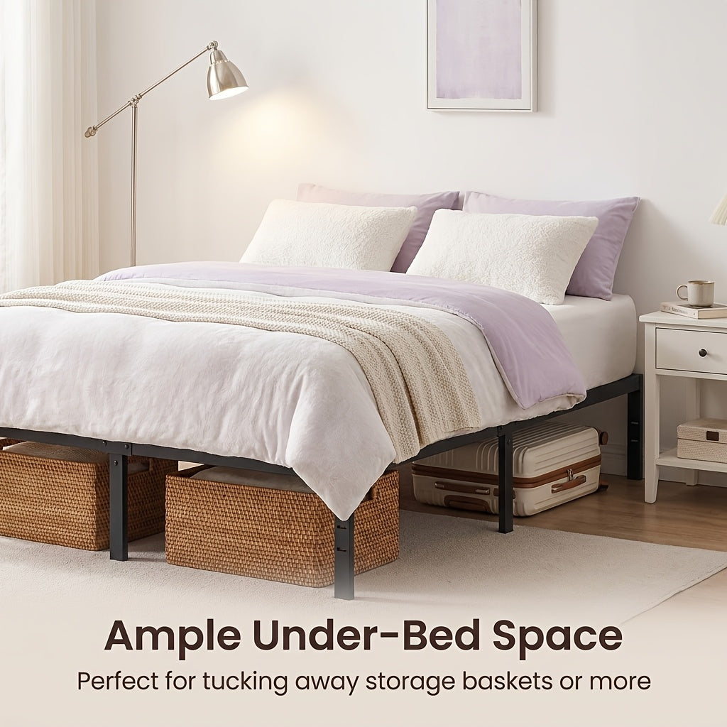 Heavy Duty Metal Platform Bed Frame with Under-Bed Storage, No Box Spring Needed, 14/16/18 Inch Height, Twin/Full/Queen/King Size - product image 6