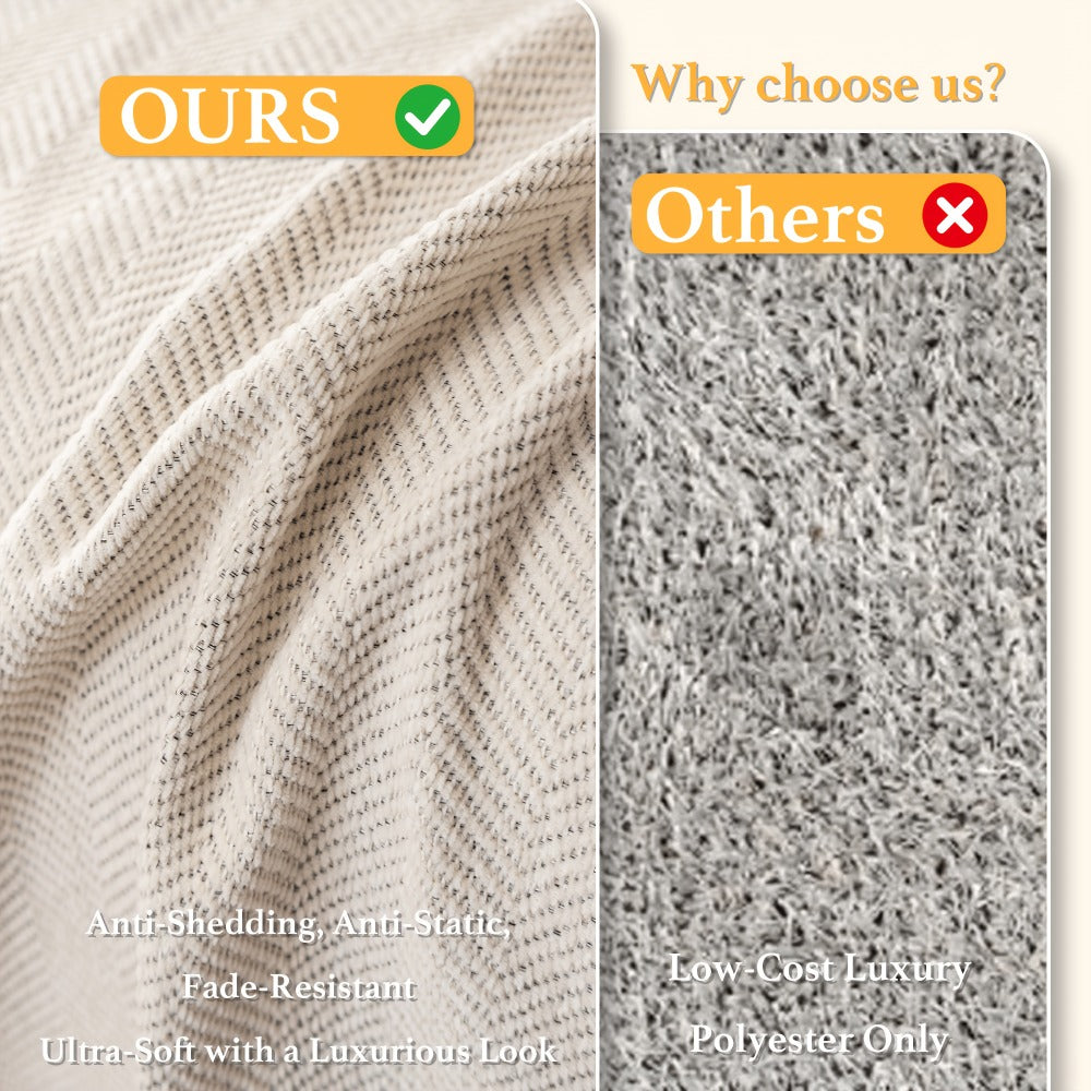 Couch Cover Throw Chenille Fringe Extra Large - Pet Friendly Scratch Proof Non-Slip Washable Polyester Sofa Protector | 3 Seat 71x102in 4 Seat 71x134in | Beige Gray Brown | Living  - product image 13