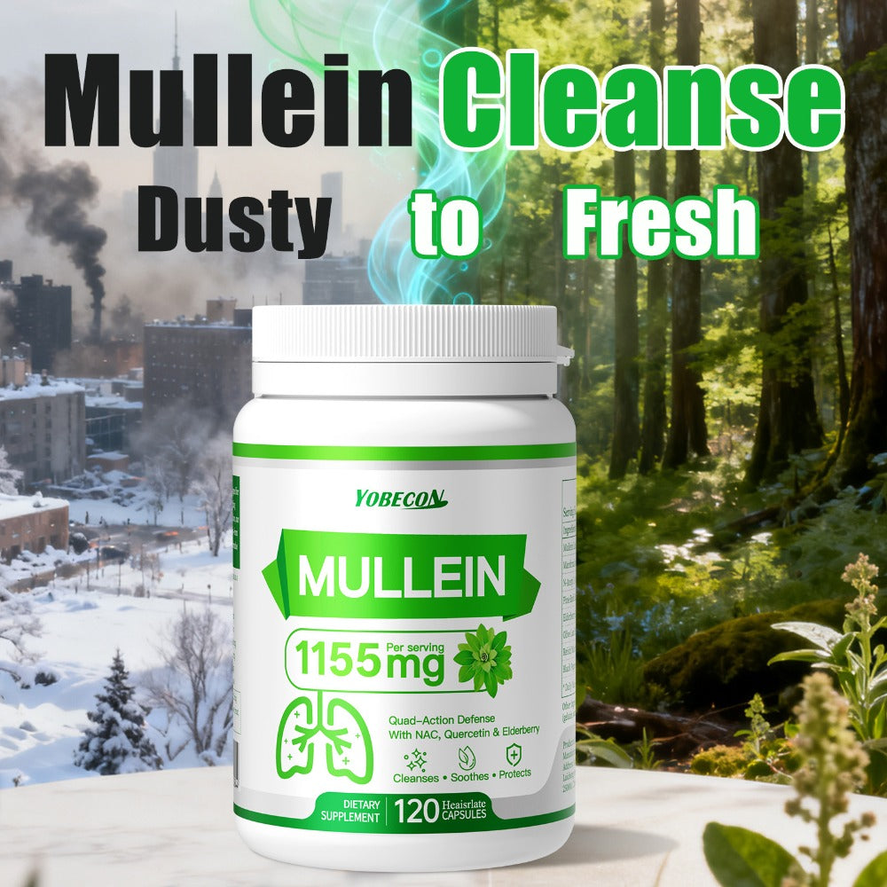 Lung Cleanse Capsules 120 Count with Mullein & NAC for Respiratory Support, Airway & Breathing Comfort, Immune Health, Seasonal & Year-Round Supplement for Adults - product image 4