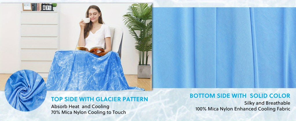 Cooling Blanket Summer Quilt - Breathable Moisture-Wicking Thin Blanket 30% Polyester 70% Nylon, Physical Cooling for Bedroom Office Dorm, Tie-Dye & Pattern Designs - product image 24
