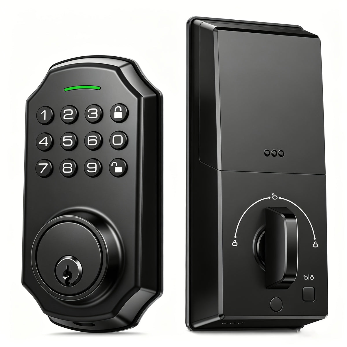 Smart Deadbolt 100-digit Privacy Code Combination, Keyless Entry Door Lock, Auto Locking/unlocking, Available Black and Silvery, Low Battery Alarm, Secure and Reliable, One-touch Locking