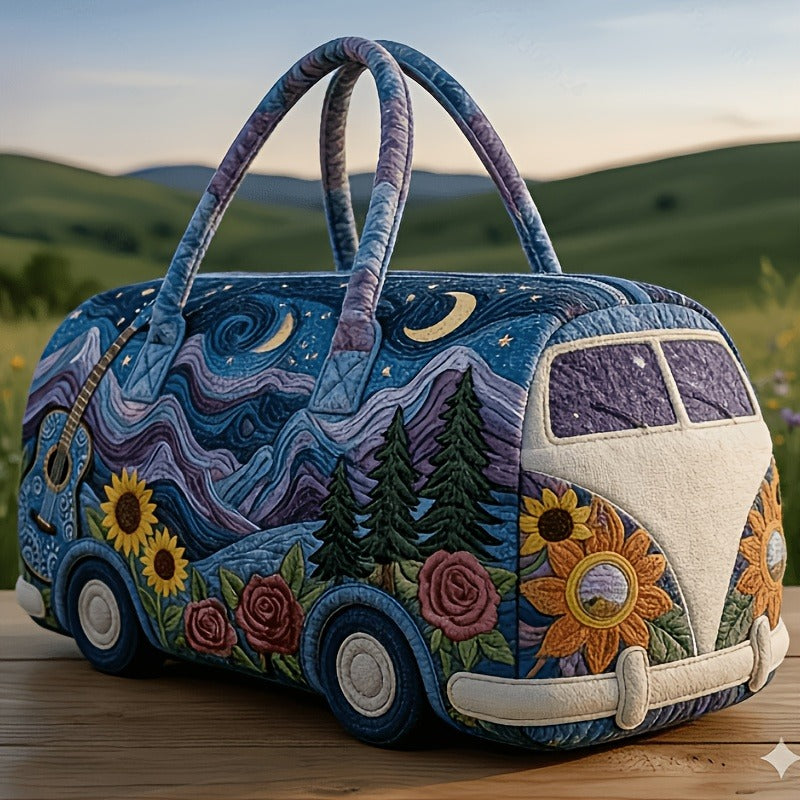 2026 New Quilted Patchwork Handbag, Vintage Patchwork Overnight Travel Bag, Fitness Clutch, Short Trip Overnight Bag - product image 2