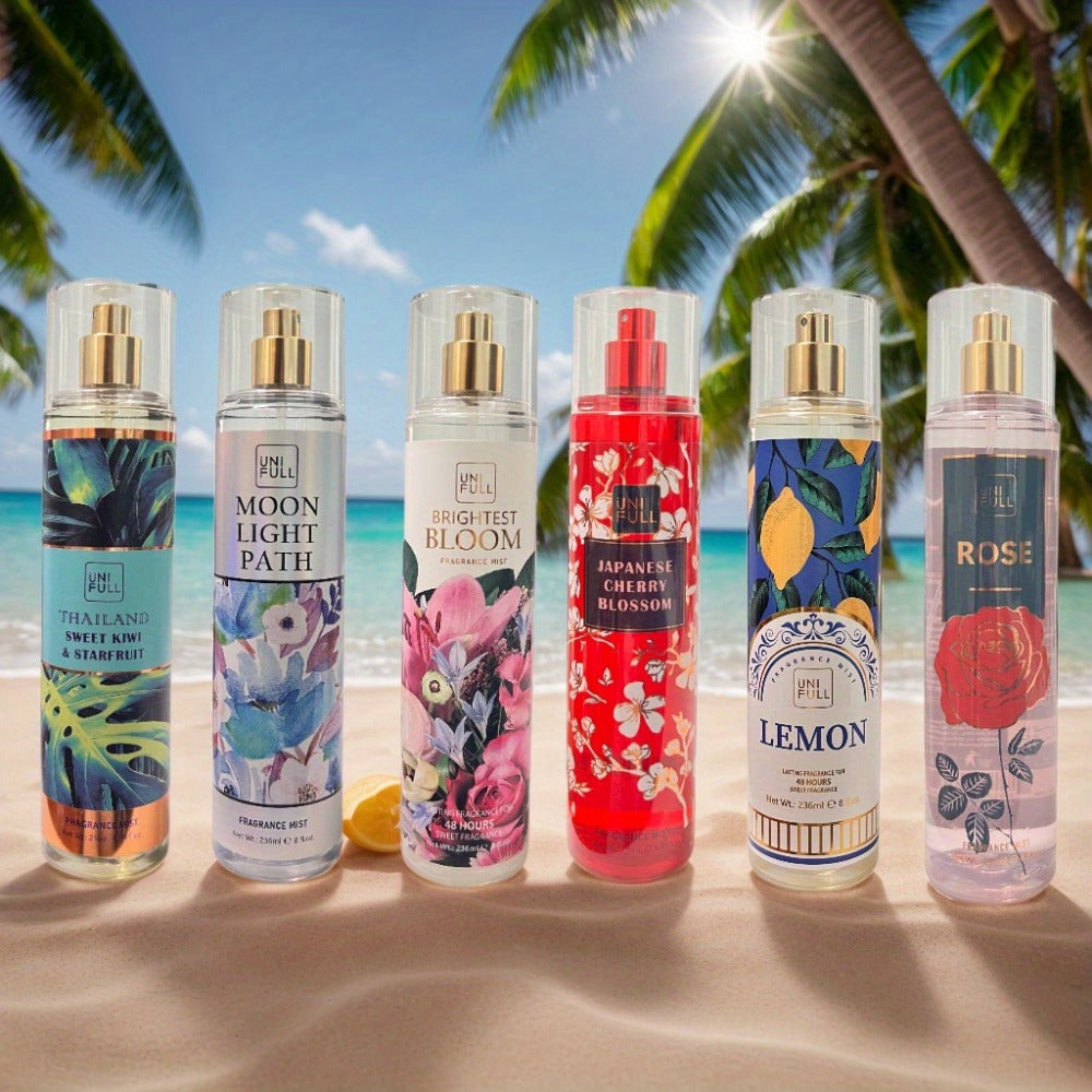 Body Mist Perfume Spray 8oz – 12 Scents Floral Hair & Body Fragrance for Women, Rose, Cherry Blossom, Beach, Long-Lasting Light Scent, Unisex Daily Wear Gift - product image 6