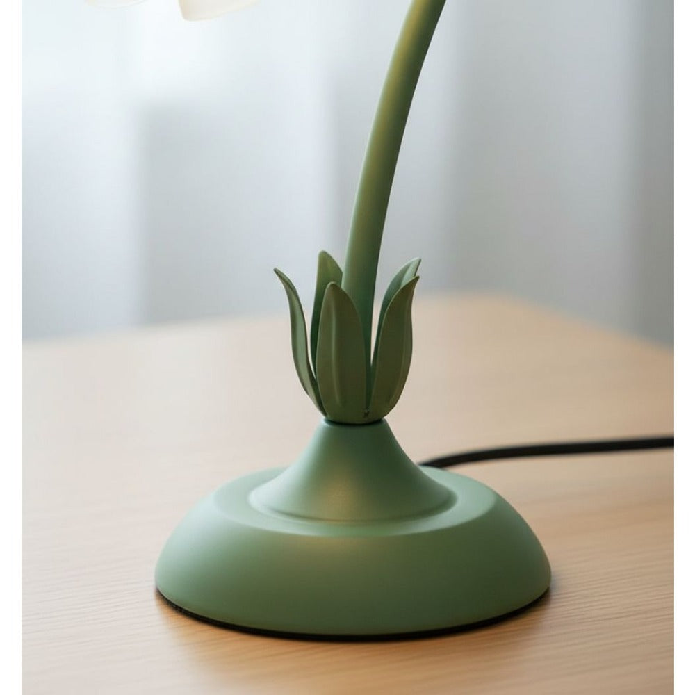 Bellflower Table Lamp – Artisan Crafted Botanical Floral Dimmable Night Light, Heirloom Quality Premium Finish Desk Lamp for Bedroom Living Room Home Decor, Unique Floral Gift (Gre - product image 6